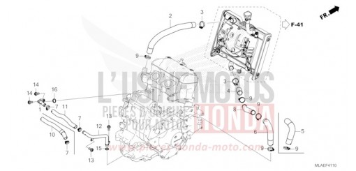 FLEXIBLE DE RADIATEUR/TUYAU D'EAU CMX1100DR de 2024